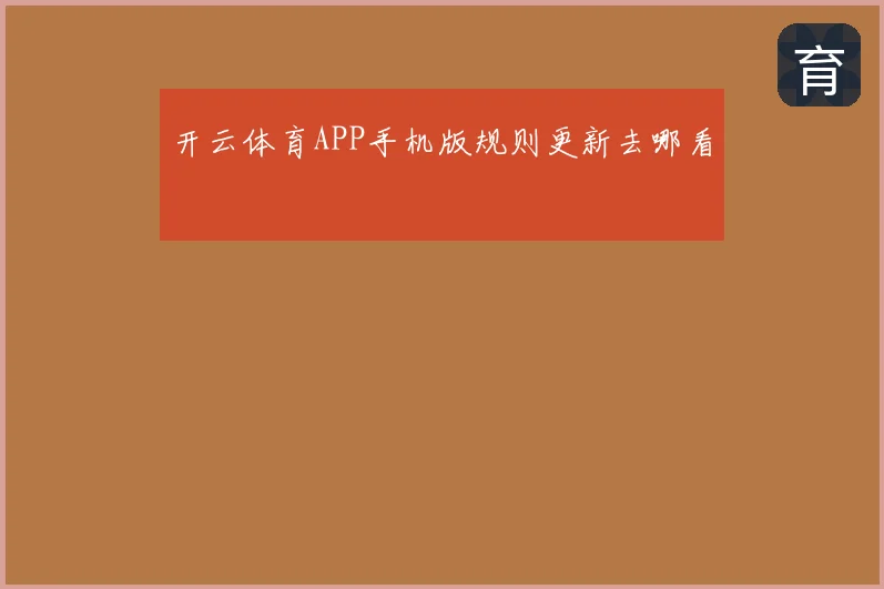 开云体育APP手机版规则更新去哪看