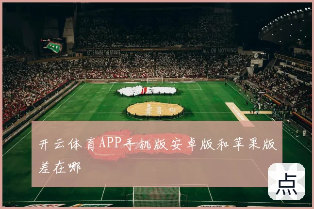 开云体育APP手机版安卓版和苹果版差在哪